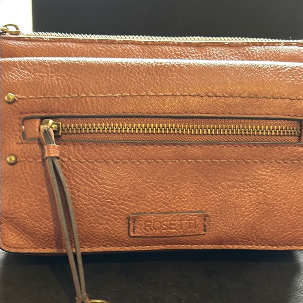 Rosetti Brown Leather Crossbody Bag